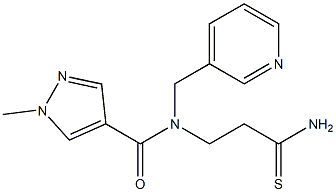 N-(2-carbamothioylethyl)-1-methyl-N-(pyridin-3-ylmethyl)-1H-pyrazole-4-carboxamide 结构式
