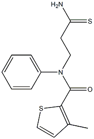 N-(2-carbamothioylethyl)-3-methyl-N-phenylthiophene-2-carboxamide 结构式