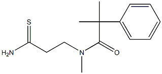 N-(2-carbamothioylethyl)-N,2-dimethyl-2-phenylpropanamide 结构式