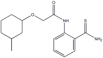 N-(2-carbamothioylphenyl)-2-[(3-methylcyclohexyl)oxy]acetamide 结构式