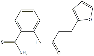 N-(2-carbamothioylphenyl)-3-(furan-2-yl)propanamide 结构式
