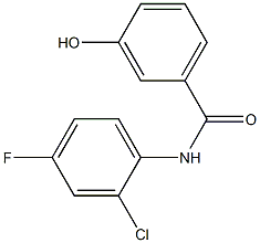 N-(2-chloro-4-fluorophenyl)-3-hydroxybenzamide 结构式