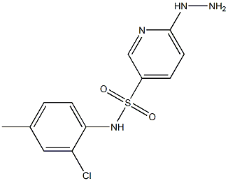 N-(2-chloro-4-methylphenyl)-6-hydrazinylpyridine-3-sulfonamide 结构式