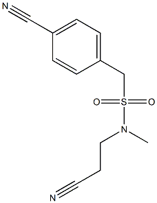 N-(2-cyanoethyl)(4-cyanophenyl)-N-methylmethanesulfonamide 结构式