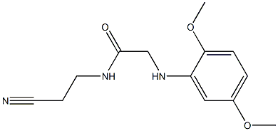 N-(2-cyanoethyl)-2-[(2,5-dimethoxyphenyl)amino]acetamide 结构式