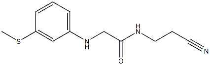 N-(2-cyanoethyl)-2-{[3-(methylsulfanyl)phenyl]amino}acetamide 结构式