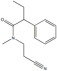 N-(2-cyanoethyl)-N-methyl-2-phenylbutanamide 结构式