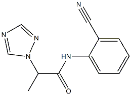 N-(2-cyanophenyl)-2-(1H-1,2,4-triazol-1-yl)propanamide 结构式