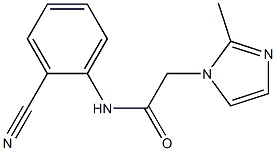 N-(2-cyanophenyl)-2-(2-methyl-1H-imidazol-1-yl)acetamide 结构式