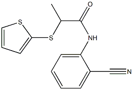 N-(2-cyanophenyl)-2-(thiophen-2-ylsulfanyl)propanamide 结构式