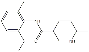 N-(2-ethyl-6-methylphenyl)-6-methylpiperidine-3-carboxamide 结构式