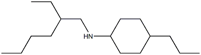 N-(2-ethylhexyl)-4-propylcyclohexan-1-amine 结构式