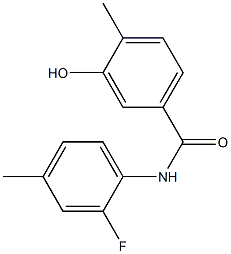 N-(2-fluoro-4-methylphenyl)-3-hydroxy-4-methylbenzamide 结构式