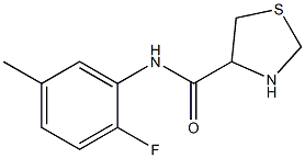 N-(2-fluoro-5-methylphenyl)-1,3-thiazolidine-4-carboxamide 结构式