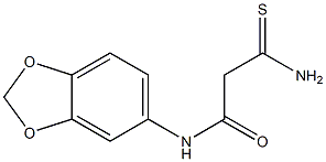 N-(2H-1,3-benzodioxol-5-yl)-2-carbamothioylacetamide 结构式