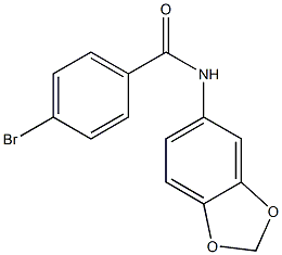 N-(2H-1,3-benzodioxol-5-yl)-4-bromobenzamide 结构式