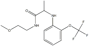 N-(2-methoxyethyl)-2-{[2-(trifluoromethoxy)phenyl]amino}propanamide 结构式