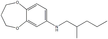 N-(2-methylpentyl)-3,4-dihydro-2H-1,5-benzodioxepin-7-amine 结构式