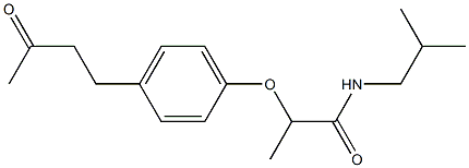 N-(2-methylpropyl)-2-[4-(3-oxobutyl)phenoxy]propanamide 结构式