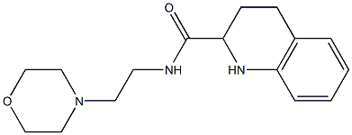 N-(2-morpholin-4-ylethyl)-1,2,3,4-tetrahydroquinoline-2-carboxamide 结构式