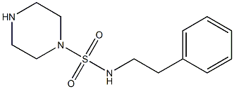 N-(2-phenylethyl)piperazine-1-sulfonamide 结构式