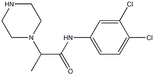 N-(3,4-dichlorophenyl)-2-(piperazin-1-yl)propanamide 结构式