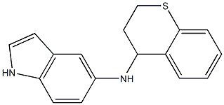 N-(3,4-dihydro-2H-1-benzothiopyran-4-yl)-1H-indol-5-amine 结构式