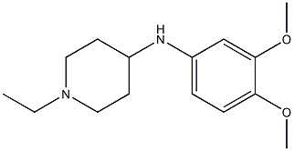 N-(3,4-dimethoxyphenyl)-1-ethylpiperidin-4-amine 结构式