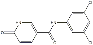 N-(3,5-dichlorophenyl)-6-oxo-1,6-dihydropyridine-3-carboxamide 结构式