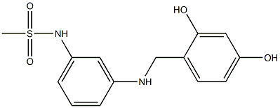 N-(3-{[(2,4-dihydroxyphenyl)methyl]amino}phenyl)methanesulfonamide 结构式