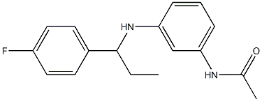 N-(3-{[1-(4-fluorophenyl)propyl]amino}phenyl)acetamide 结构式