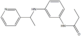 N-(3-{[1-(pyridin-3-yl)ethyl]amino}phenyl)propanamide 结构式