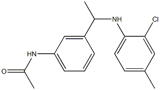 N-(3-{1-[(2-chloro-4-methylphenyl)amino]ethyl}phenyl)acetamide 结构式