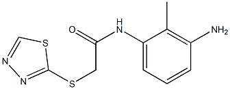 N-(3-amino-2-methylphenyl)-2-(1,3,4-thiadiazol-2-ylsulfanyl)acetamide 结构式