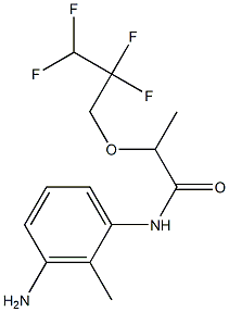 N-(3-amino-2-methylphenyl)-2-(2,2,3,3-tetrafluoropropoxy)propanamide 结构式