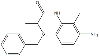 N-(3-amino-2-methylphenyl)-2-(benzylsulfanyl)propanamide 结构式