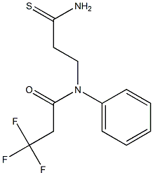 N-(3-amino-3-thioxopropyl)-3,3,3-trifluoro-N-phenylpropanamide 结构式