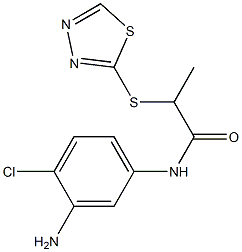 N-(3-amino-4-chlorophenyl)-2-(1,3,4-thiadiazol-2-ylsulfanyl)propanamide 结构式