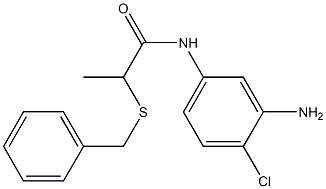 N-(3-amino-4-chlorophenyl)-2-(benzylsulfanyl)propanamide 结构式