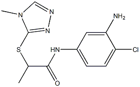 N-(3-amino-4-chlorophenyl)-2-[(4-methyl-4H-1,2,4-triazol-3-yl)sulfanyl]propanamide 结构式