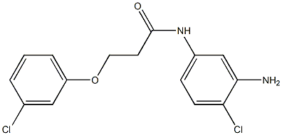 N-(3-amino-4-chlorophenyl)-3-(3-chlorophenoxy)propanamide 结构式