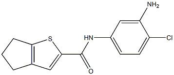 N-(3-amino-4-chlorophenyl)-4H,5H,6H-cyclopenta[b]thiophene-2-carboxamide 结构式