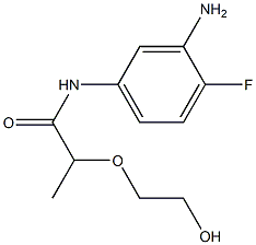 N-(3-amino-4-fluorophenyl)-2-(2-hydroxyethoxy)propanamide 结构式