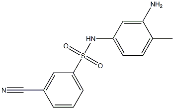 N-(3-amino-4-methylphenyl)-3-cyanobenzene-1-sulfonamide 结构式