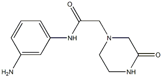 N-(3-aminophenyl)-2-(3-oxopiperazin-1-yl)acetamide 结构式