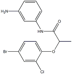 N-(3-aminophenyl)-2-(4-bromo-2-chlorophenoxy)propanamide 结构式