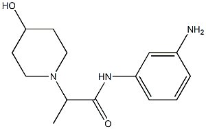 N-(3-aminophenyl)-2-(4-hydroxypiperidin-1-yl)propanamide 结构式