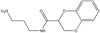 N-(3-aminopropyl)-2,3-dihydro-1,4-benzodioxine-2-carboxamide 结构式