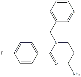 N-(3-aminopropyl)-4-fluoro-N-(pyridin-3-ylmethyl)benzamide 结构式