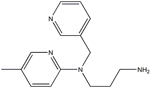 N-(3-aminopropyl)-5-methyl-N-(pyridin-3-ylmethyl)pyridin-2-amine 结构式